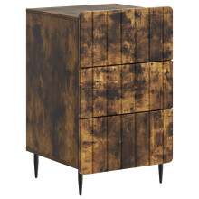 vidaXL Bedside Cabinet Smoked Oak 43x 41 x 68 cm Engineered Wood