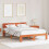 VidaXL vidaXL Bed Frame with Headboard Wax Brown 140 x 200 cm Solid Pine Wood 1
