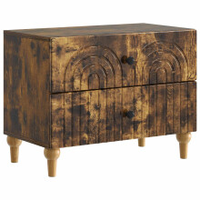 vidaXL Bedside Cabinet Smoked Oak 62 x 34.5 x 48 cm Engineered Wood