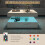 White Marble LED Coffee Table with 2 Drawers 3