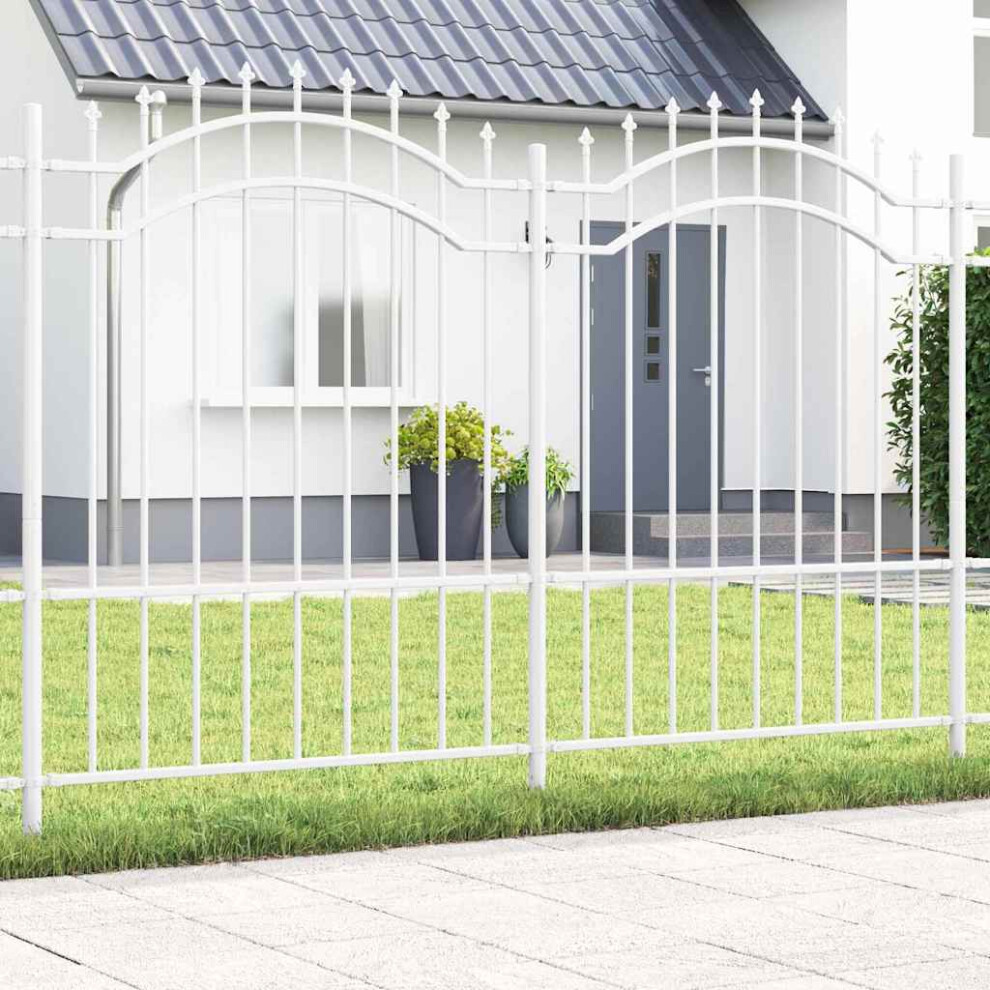 Vidaxl Garden Fence Woerden White 240 X 190 Cm Powder-Coated Steel 8721288764744