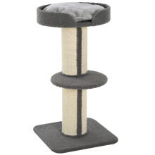 91cm Grey Cat Tree with Scratching Posts