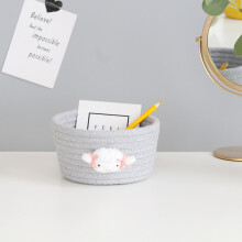 Cartoon Animals Hand Woven Storage Basket Kids Toys Desktop Organizer Sundries Storage Box Laundry Baskets-