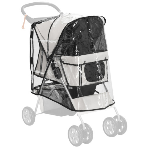 Dog Stroller Rain Cover with Rear Entry