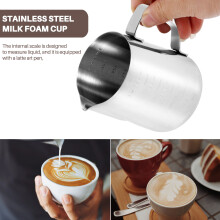 20Oz Milk Effervescent Pot with Measurement,Steam Pot for Coffee Cappuccino Latte Art Perfect for Espresso Machines,Etc