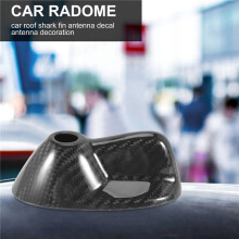 Carbon Fiber Car Roof Fin Antenna Decal Aerials Decoration Cover for Cooper Clubman R55 R56(Black)