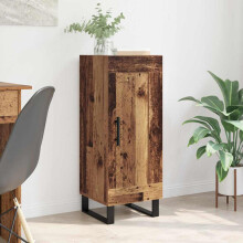 vidaXL Sideboard Old Wood 34.5 x 34 x 90 cm Engineered Wood and Iron