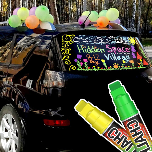 8Χρώματα10 χιλιοστά Jumbo Liquid Window Chalk Marker, Μεγάλοι Μαρκαδόροι Μαυροπίνακα, Μαρκαδόροι 1