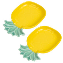 2er-Set Ananas-Schalen, Geschirr, Schmuckteller, nordische Dekoration, Obstteller, Servierschüssel
