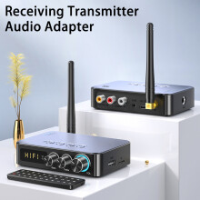 SUSUchens lydadapter med NFC Bluetooth-kompatibel 5.1 koaksial indgang modtagende sender lydadapter hjemmeforsyning sort