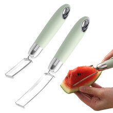 Hariumiu Vattenmelon Skärare Rostfritt Stål Bärbart Fruktskärverktyg för Hemmafest Camping Köksredskap för Fruktälskare
