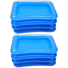 Eease8Pcs Bandejas inflables para servir hielo, barras enfriadoras y bandejas para servir alimentos con hielo (transparentes)