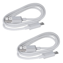 2X Ersättnings-USB-kabel för Touch, Fire, Tangentbord, DX Vit