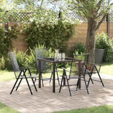 vidaXL Garten Essgruppe 5 stk. Anthrazit Pulverbeschichteter Stahl
