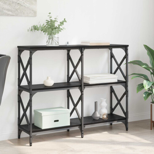 VidaXL vidaXL Console Table Black Oak 100 x 28 x 80.5 cm Engineered Wood