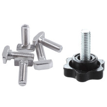 5Pcs Male Thread 25mm Hex Shaped Clamping Knob with 5Pcs M8 Thread T-Slot Drop-in Stud Sliding Screw Bolt