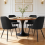 AINPECCA (Black, 4PCS) Dining Chairs Padded Seat Velvet 7
