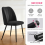 AINPECCA (Black, 4PCS) Dining Chairs Padded Seat Velvet 4