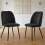 AINPECCA (Black, 2PCS) Dining Chairs Padded Seat Velvet 1