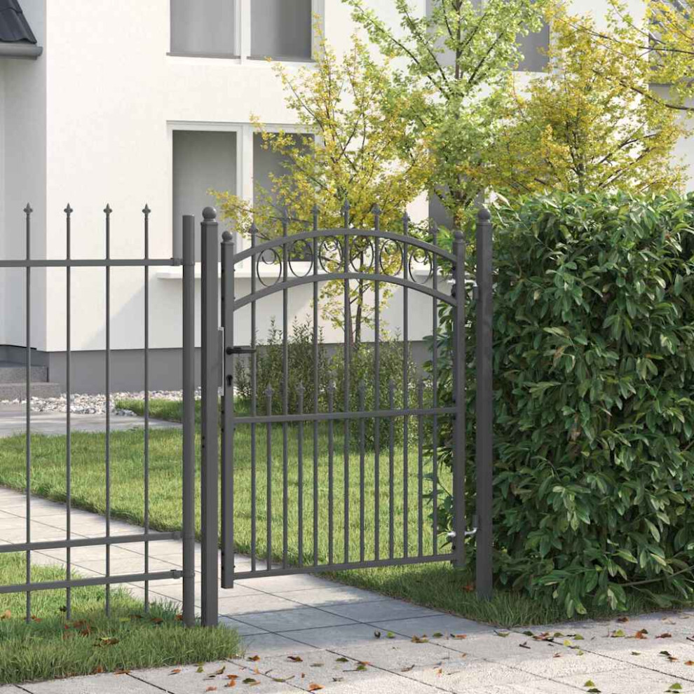 Vidaxl Fence Gate With Spikes Emmen 150 X 100 Cm Powder-Coated Steel 8721288882509