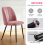AINPECCA 4PCS Dining Chairs Rose Padded Seat Velvet Home 3