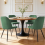 AINPECCA 4PCS Velvet Dining Chairs Padded Seat Grass Green 7