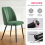 AINPECCA 4PCS Velvet Dining Chairs Padded Seat Grass Green 3