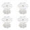 4Pcs 6 Trous Acrylique Support de Support de Cône de Crème Glacée Transparent 1