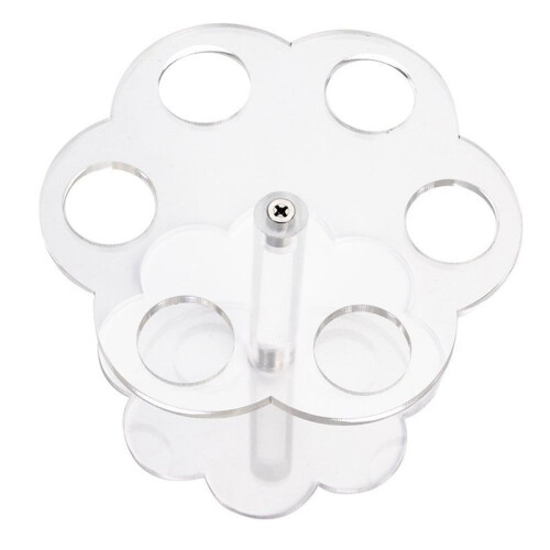 4Pcs 6 Trous Acrylique Support de Support de Cône de Crème Glacée Transparent 1