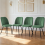 AINPECCA 4PCS Velvet Dining Chairs Padded Seat Grass Green 1