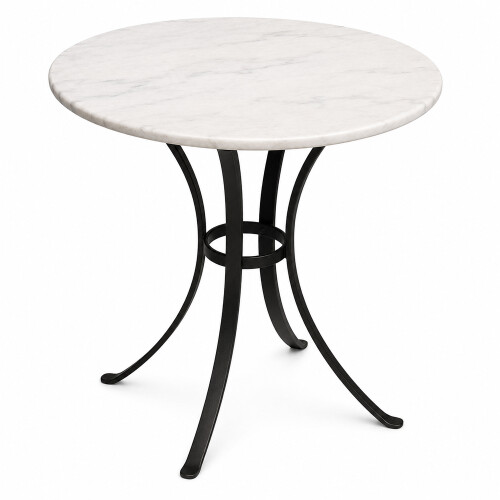 Bistro Table with Marble Top Round Marble Surface