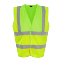 (L, Hi Vis Yellow/Lime) PRO RTX Unisex Adult Sleeveless Hi-Vis Vest