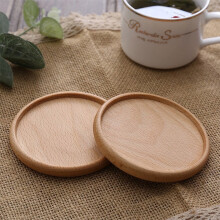 Posavasos de madera AFQH para bebidas, soporte redondo de madera maciza natural para tazas, protector de muebles (nogal negro).