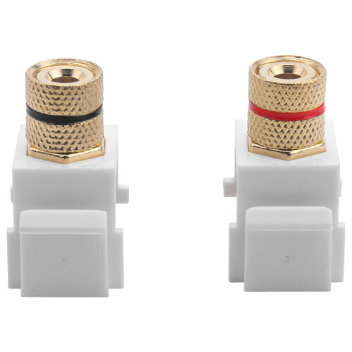 Speaker Post Snap-in Banana  Jack - White, 10Pcs
