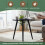 Black Marble Coffee Table Round Bistro Style 2