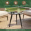 Black Marble Coffee Table Round Bistro Style 3