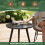 Black Marble Coffee Table Round Bistro Style 4