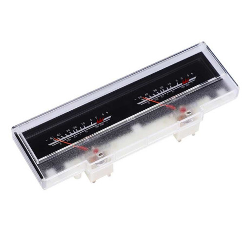 Double Pointer VU Meter Stereo Audio Amplifier Board DB Sound Audio Level Indicator Tester Adjustable Backlight 2
