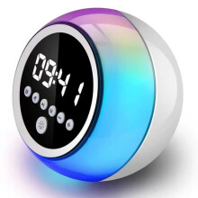 Ébresztőóra Bluetooth hangszóró Dimdelhető FM rádió időzítő funkció szürke