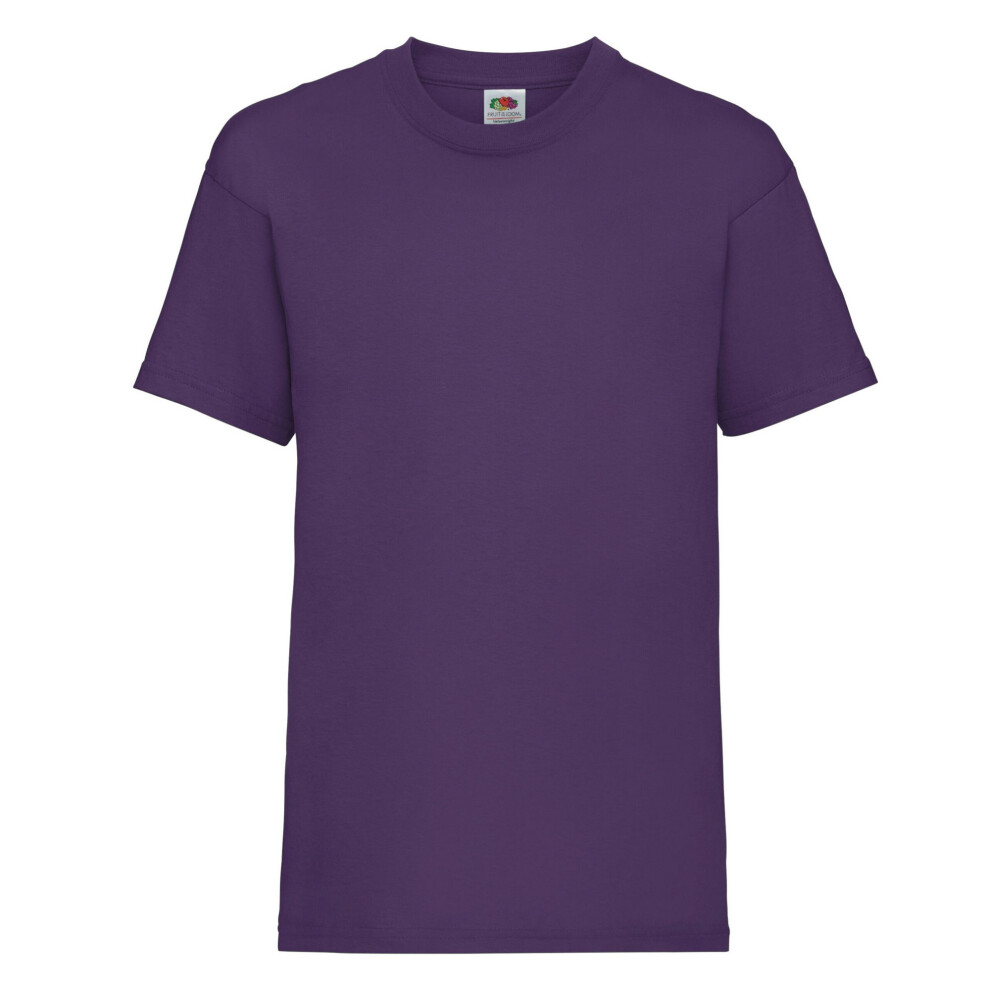 Fruit Of The Loom (12-13 Years, Purple) Childrens/Kids Value T-Shirt