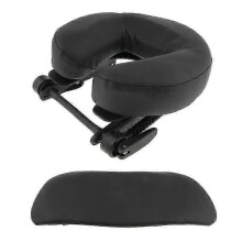 Massageliege mit Gesichtsauflage, klappbarem Spa-Stuhl, Kopfstützenplattform und Kissen (schwarz)