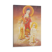 Három bölcs a Huayan tibeti thangka házban, vászonkép, 8x12 hüvelyk (20x30 cm), faldekoráció modern családi hálószobába