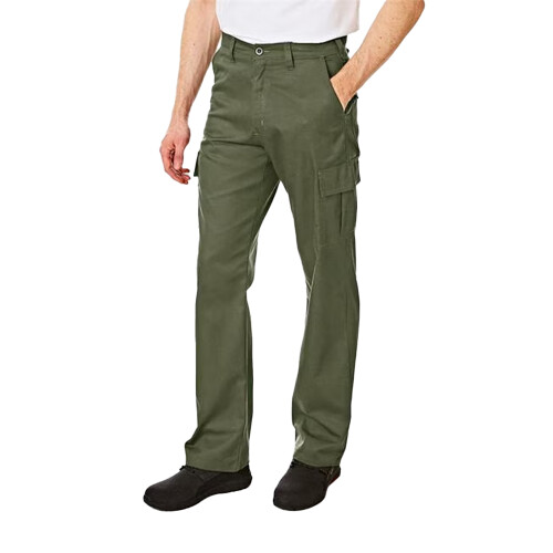 Lee Cooper (30S, Khaki Green) Lee Cooper Mens Plain Cargo Trousers 2