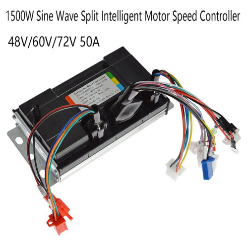 2X 48V/60V/72V 50A Elektrische Fiets Controller 1500W Sine Wave Split Intelligent Motor Speed Controller 1