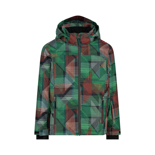 (12 Yrs, Deep Mint/Alpine/Tango) CMP Kids Freeride Padded Ski Jacket