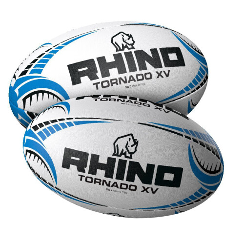(5, White) Rhino Tornado XV Rugby Ball 1