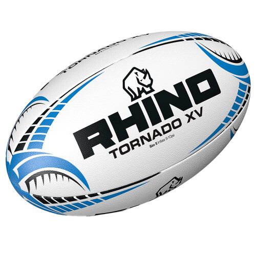 (5, White) Rhino Tornado XV Rugby Ball 2