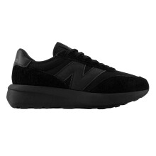 (8.5 UK, Triple Black) New Balance Mens 370 Suede Trainers