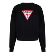 (8 UK, Jet Black) Guess Womens/Ladies Icon Crew Neck Relaxed Fit Jumper