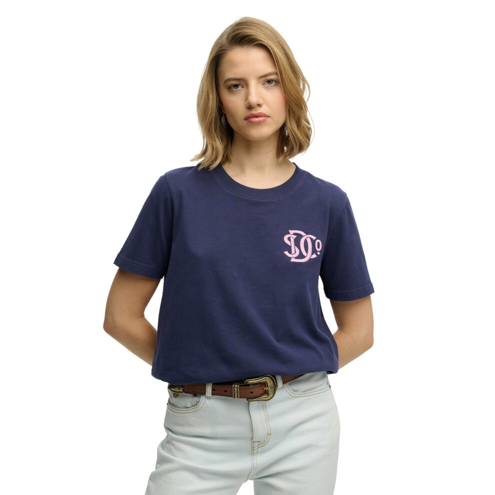 Superdry (14, Eclipse Navy) Womens Sd&Co Relaxed Short Sleeve T-Shirt